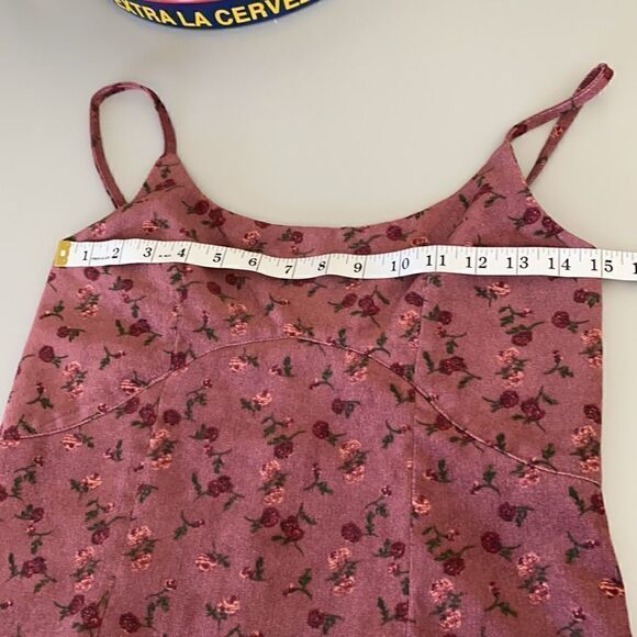 GM Studio x Revolve Floral Corduroy Slip Midi Dress Size Medium - Picture 10 of 10